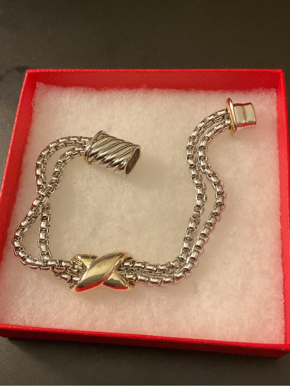 Classic Two-Tone Chain Bracelet in Silver and Gold